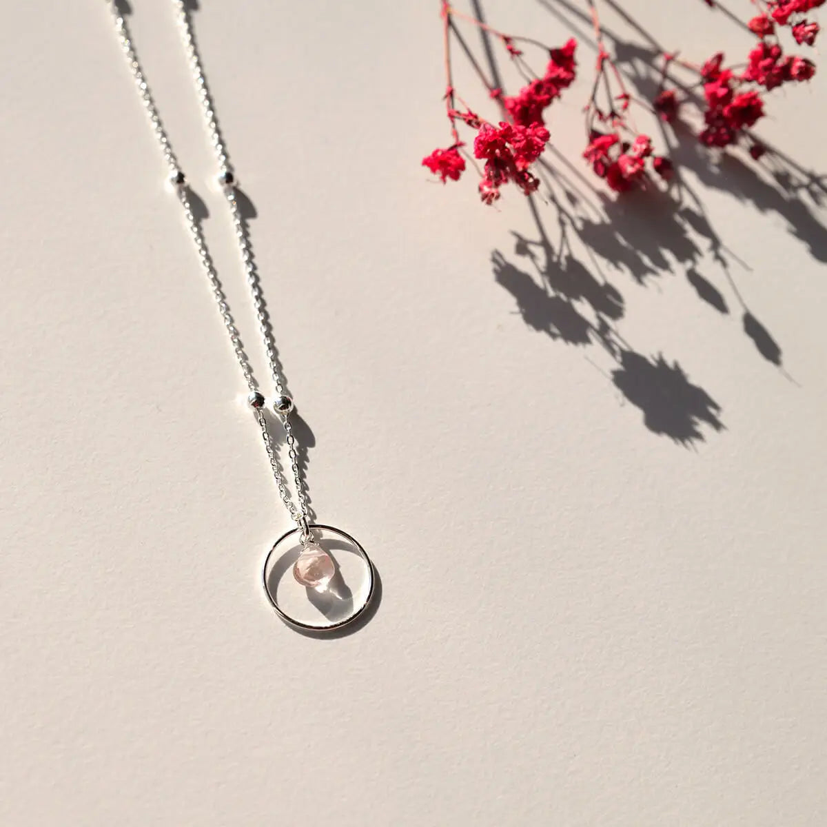 Ketting Rond Lichtroze – Thinking Of You