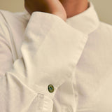 Connecting Buttons – Olive Green Satin