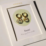 Feest! Oorbel – Bladgoud Glitters - shopvinoos