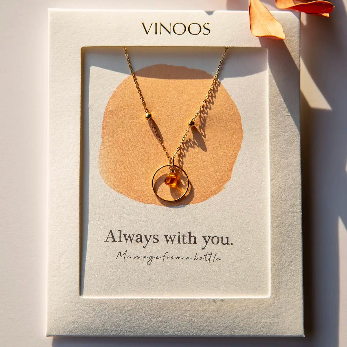 Ketting Cirkel Amber - Always with you. - shopvinoos