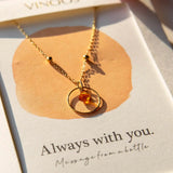 Ketting Cirkel Amber - Always with you. - shopvinoos