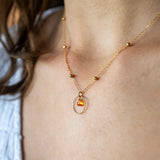 Ketting Cirkel Amber - Always with you. - shopvinoos