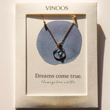 Ketting Cirkel Blauw - Dreams come true. - shopvinoos