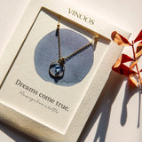 Ketting Cirkel Blauw - Dreams come true. - shopvinoos