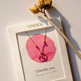 Ketting Cirkel Fuchsia - Cherish you. - shopvinoos