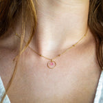 Ketting Cirkel Fuchsia - Cherish you. - shopvinoos