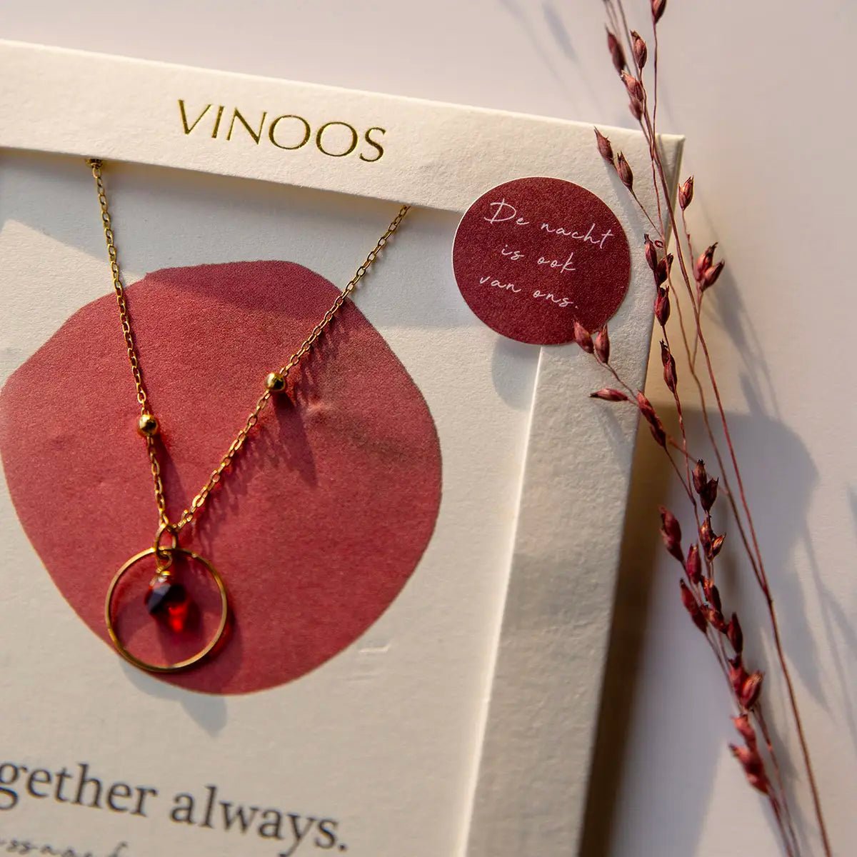 Ketting Cirkel Merlot - Always together. - shopvinoos