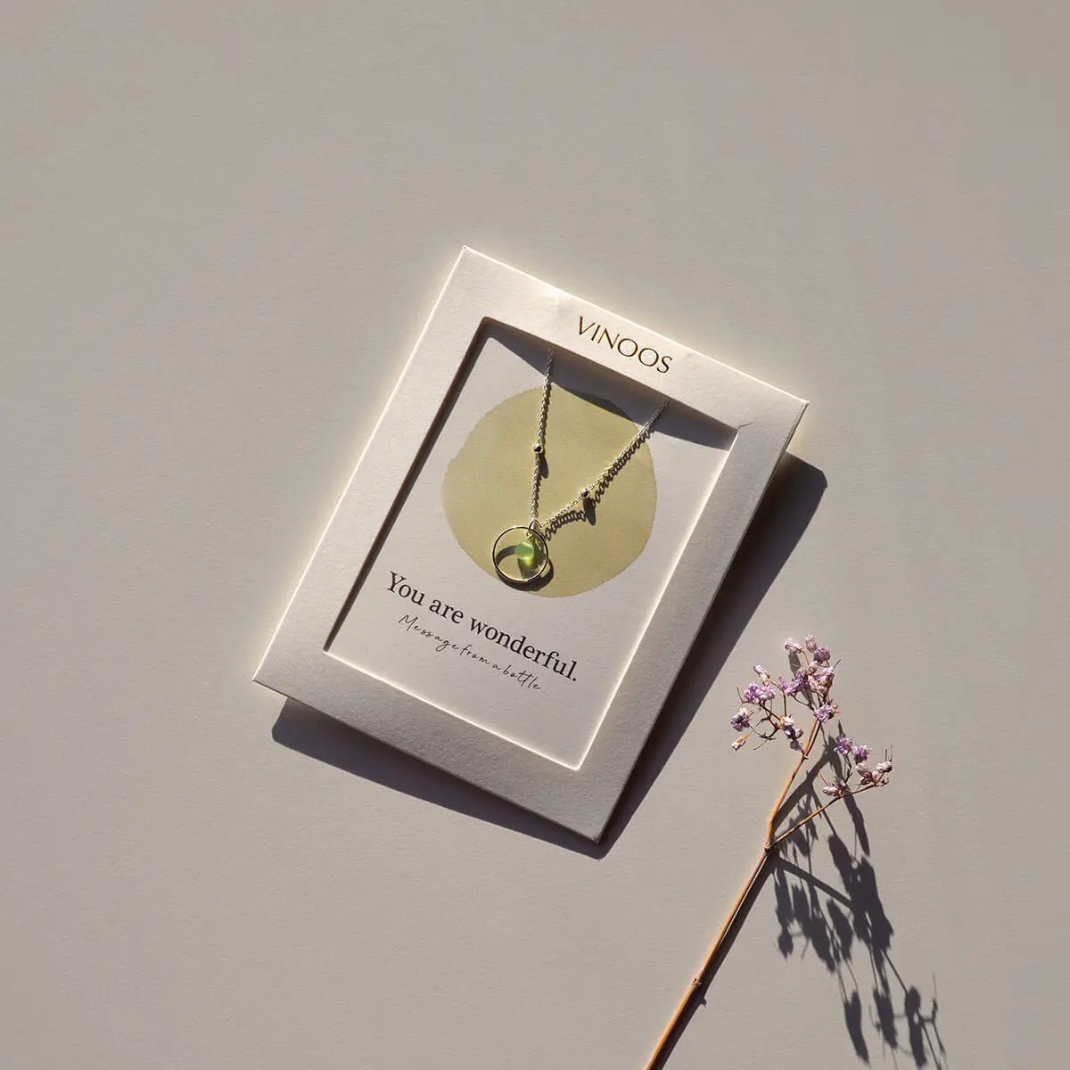 Ketting Rond Lichtgroen – You Are Wonderful - shopvinoos