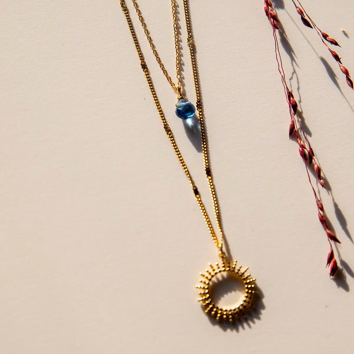 Ketting Zon Blauw - Your moment. - shopvinoos