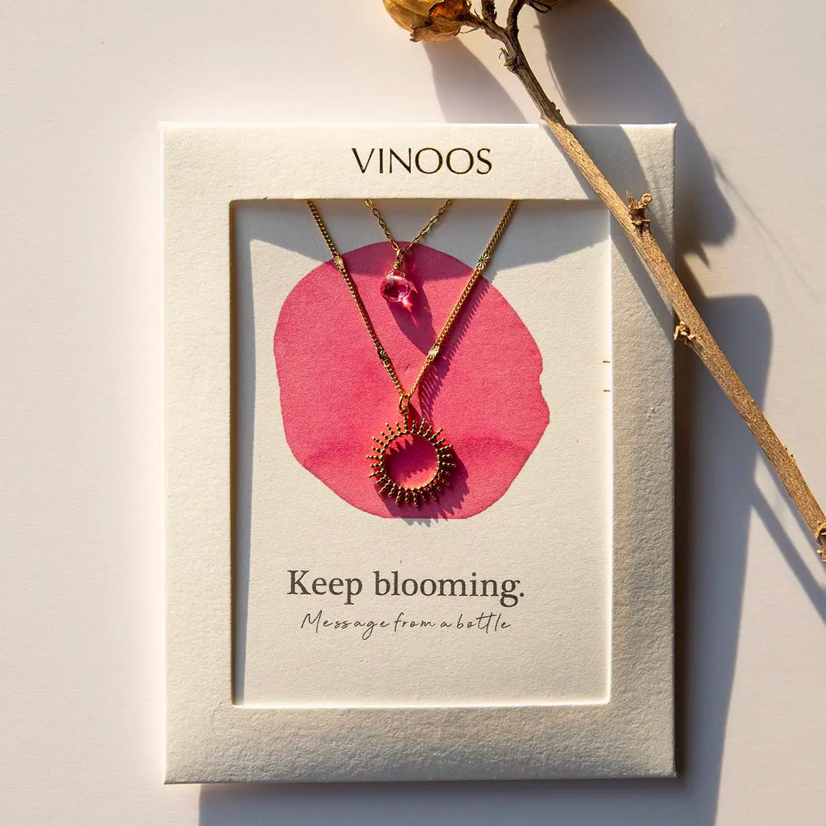 Ketting Zon Fuchsia - Keep blooming. - shopvinoos
