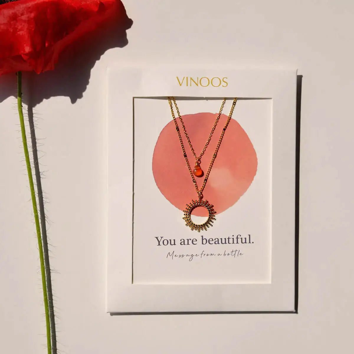 Ketting Zon Oranje – You Are Beautiful - shopvinoos