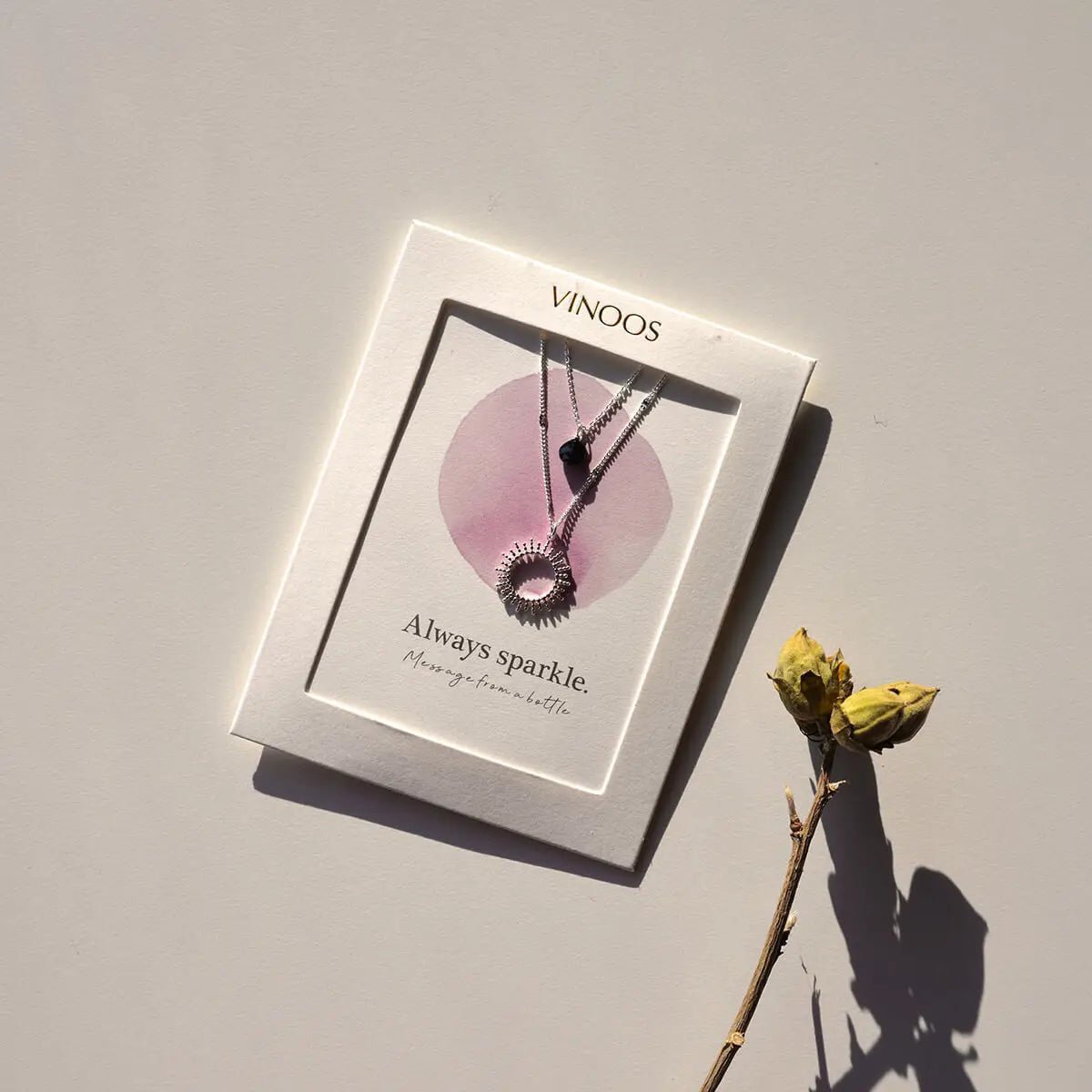 Ketting zon zilver zwart - always sparkle - shopvinoos