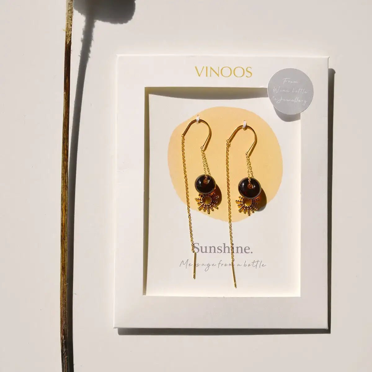 Oorbellen Goudbruin – Sunshine - shopvinoos