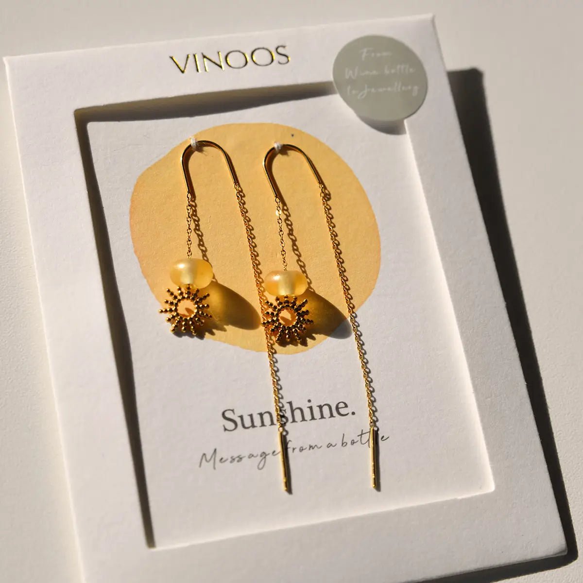 Oorbellen Zon - Pearl - shopvinoos