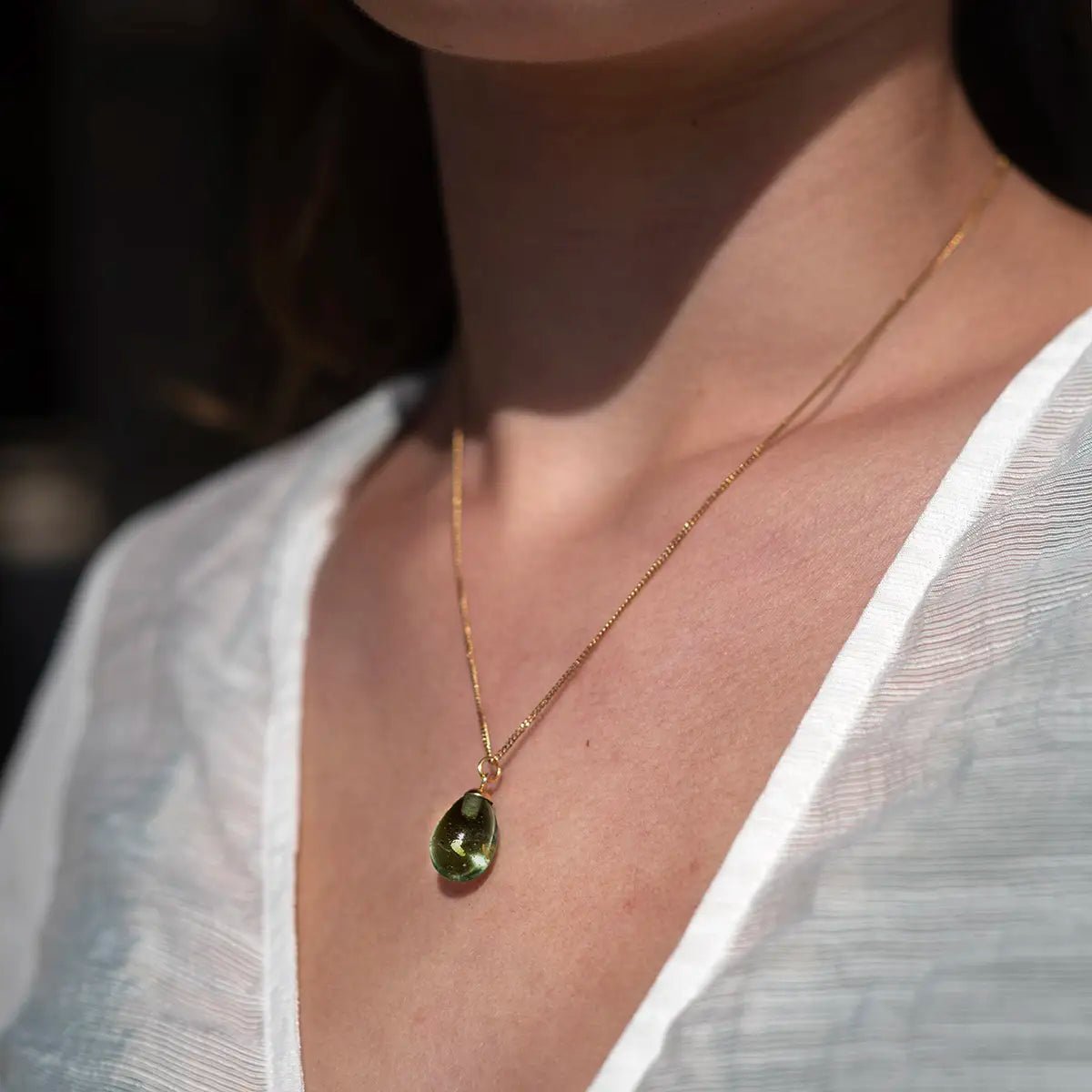 Proostparel Ketting – Olijfgroen - shopvinoos