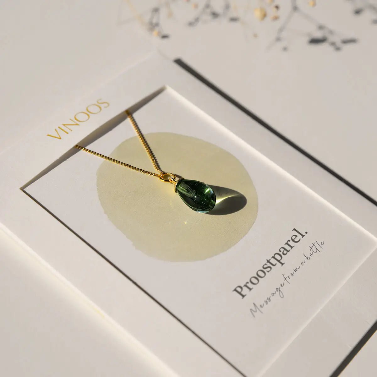 Proostparel Ketting – Olijfgroen - shopvinoos