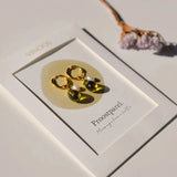 Proostparel Oorbel – Groen Met Parel - shopvinoos