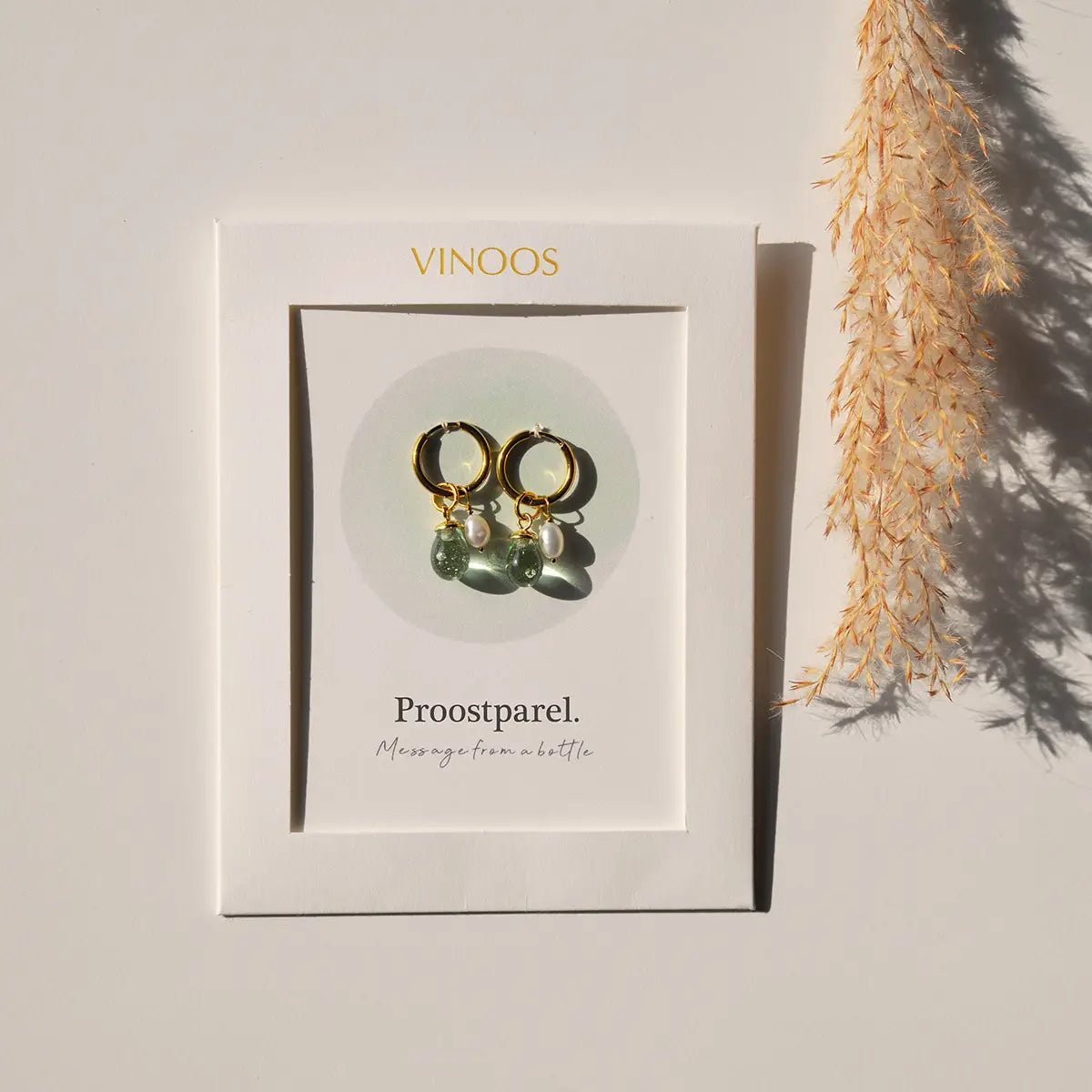 Proostparel Oorbel – Turquoise Met Parel - shopvinoos