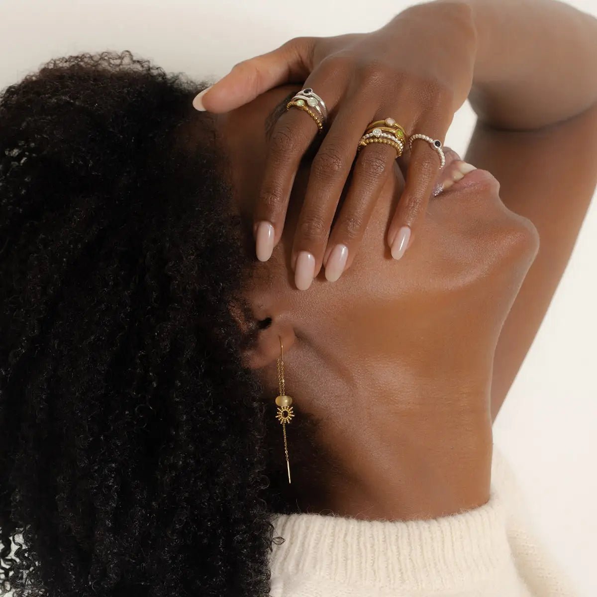 Ring Dubbel Goud - Roze / Groen - shopvinoos