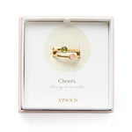 Ring Dubbel Goud - Roze / Groen - shopvinoos