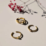 Ring Dubbel Goud - Roze / Groen - shopvinoos