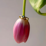 RING DUBBEL GOUD - TURQUOISE / ROZE - shopvinoos