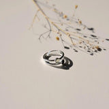 Ring Dubbel Zilver - Turquoise / Zwart - shopvinoos