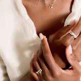 Ring Dubbel Zilver - Turquoise / Zwart - shopvinoos