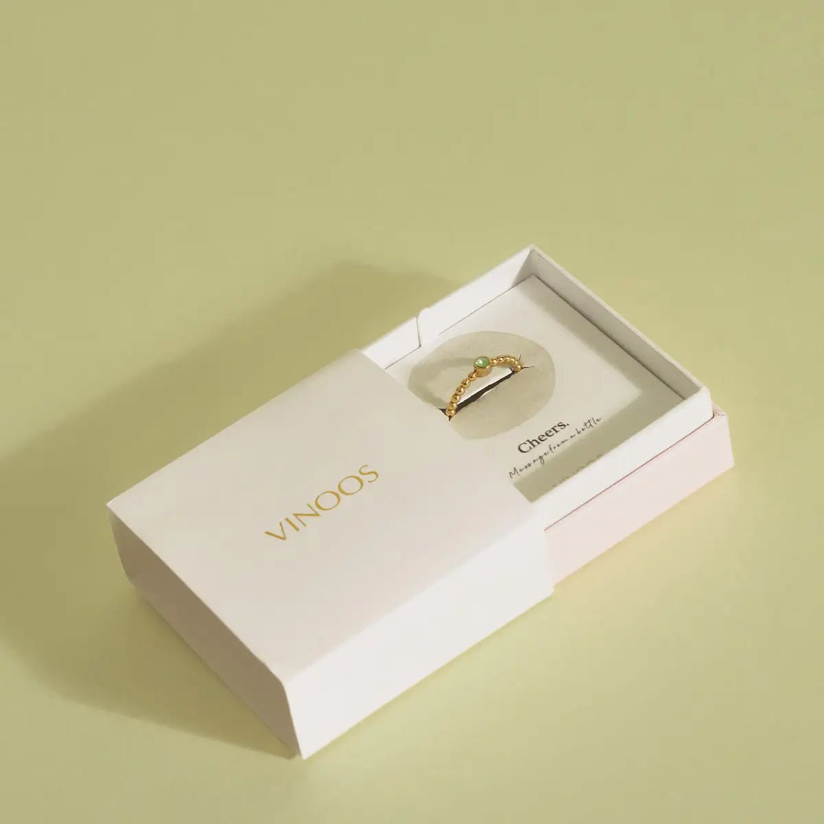 Ring Enkel Goud - Groen - shopvinoos